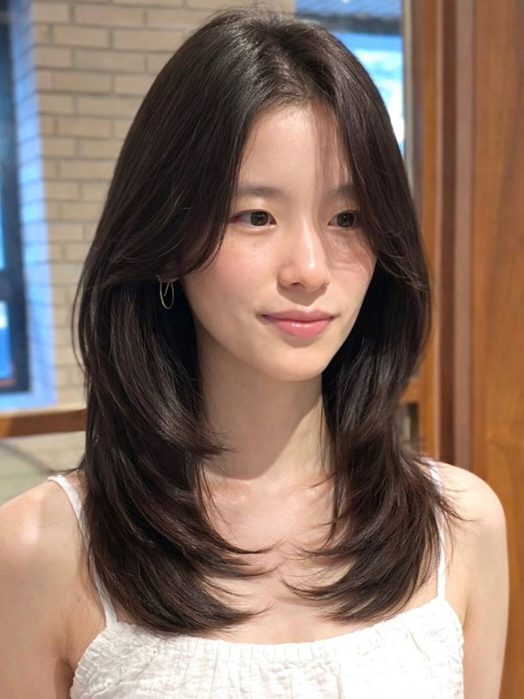 Korean women's hair style at JUNO HAIR Myeongdong hair salon (2nd Branch) — Korean Wave perm, Olaplex balayage color, signature cut · case 7